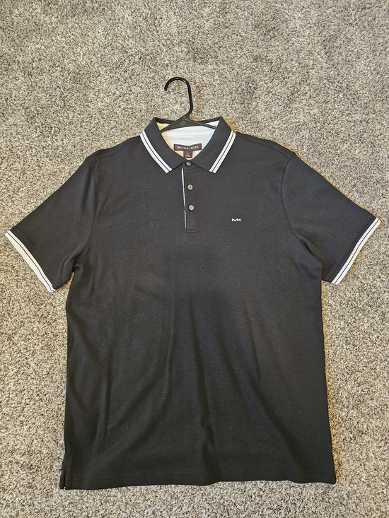 Michael Kors Other - Michael Kors Black Polo with White Striped Collar